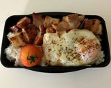 中学男子弁当 厚切りベーコン目玉焼き弁作り方3写真