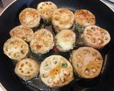 レンコンの鶏ひき挟み焼き作り方5写真