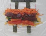 焼きキンパ。キムチーズでハーフ恵方巻き作り方8写真