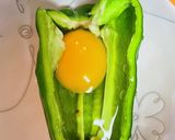 レンジで簡単！ピーマンでチーズハムエッグ作り方2写真