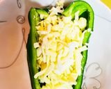 レンジで簡単！ピーマンでチーズハムエッグ作り方3写真