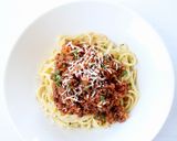 手軽に【ミートソースパスタ】スパゲッティ作り方4写真
