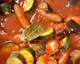 ウインナーズッキーニ・茄子の簡単トマト煮作り方12写真