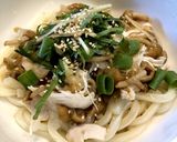 鶏となめこのおろしうどん作り方5写真