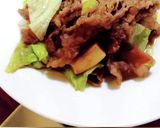 速攻☆満足おかず☆　　牛肉レタス炒め作り方7写真