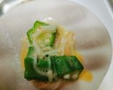 オクラとカニカマ餃子作り方4写真