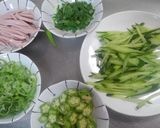 きゅうり・おくら・ねぎの一品料理作り方1写真