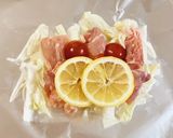 油不要！鶏肉とキャベツのレモンホイル蒸し作り方2写真