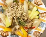 さっぱりポン酢炒め味豚こま大根青椒肉絲風作り方17写真