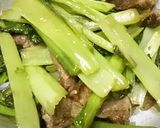 簡単！牛こま肉と小松菜の花椒辣醤炒め♬作り方7写真