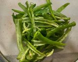 甘長とうがらしと豚コマ肉の花椒辣醤炒め♬作り方2写真