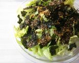 水菜とごまたっぷりのサラダ*･作り方4写真