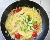 簡単ランチ☆夏野菜とツナ缶で塩麹パスタ作り方7写真