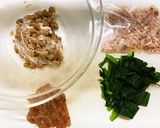 ほうれん草の梅納豆和え作り方1写真