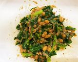 ほうれん草の梅納豆和え作り方3写真