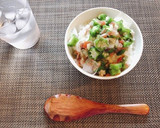 【簡単】夏野菜のさっぱり冷やし出汁茶漬け作り方3写真