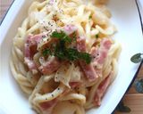 mベーコンと玉ねぎの味噌クリームうどん作り方4写真