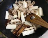 ながいもと豚バラの炒め味噌煮作り方4写真