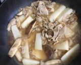 ながいもと豚バラの炒め味噌煮作り方5写真