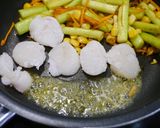 ホタテとアスパラコーンの味噌バターソテー作り方6写真