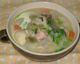 鶏と根野菜のごま味噌汁作り方6写真