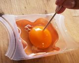 洗い物なし　忙しいママに　簡単ハムエッグ作り方3写真