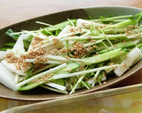 シャキシャキ♪水菜と長芋の和風サラダ作り方2写真