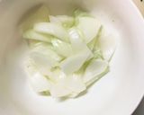 肉味噌うどん炒め味豚こま大根青椒肉絲風作り方5写真