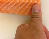 厚切！生サーモンの美味しいお刺身！作り方6写真