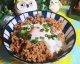 作り置きで簡単すぎる☆温玉肉そぼろ丼作り方2写真
