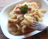 mベーコンと玉ねぎの味噌クリームうどん作り方6写真