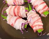 オクラと紫キャベツの豚肉巻き巻き作り方8写真