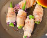 オクラと紫キャベツの豚肉巻き巻き作り方10写真