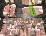 豚ロース薄切りDE簡単ナスとアスパラ巻き作り方3写真