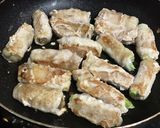 豚ロース薄切りDE簡単ナスとアスパラ巻き作り方6写真