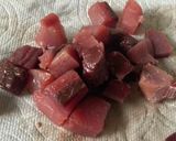 刺身の切れ端でカツオの角煮！作り方1写真