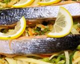 コストコ鮭消費！子供ぱくぱく鮭と野菜蒸し作り方6写真