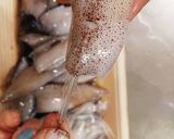 キッチン鋏で簡単#ヒイカの烏賊墨煮作り方2写真