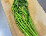 #スピード調理#空芯菜と竹輪の#梅肉和え作り方2写真