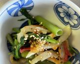 #スピード調理#空芯菜と竹輪の#梅肉和え作り方6写真