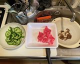ひらたけとゴーヤのオイスター肉炒め作り方1写真