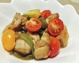 鶏肉と白ネギとトマトのサッパリ煮作り方5写真
