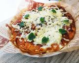 【簡単】余ったパスタで！オープンオムレツ作り方16写真