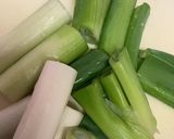 海老と白ねぎでにんにく焼き作り方1写真