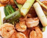 海老と白ねぎでにんにく焼き作り方7写真