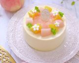 桃とほうじ茶のムースケーキ作り方27写真