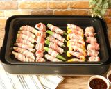 ホットプレート★野菜の肉巻き焼き肉作り方6写真