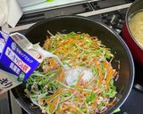 牛乳とお野菜たっぷりスパゲティー作り方10写真