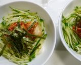 簡単！冷やしうどん☆汁なし納豆キムチ作り方5写真