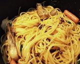 ◆きのこと塩昆布の醤油オイルパスタ◆作り方3写真